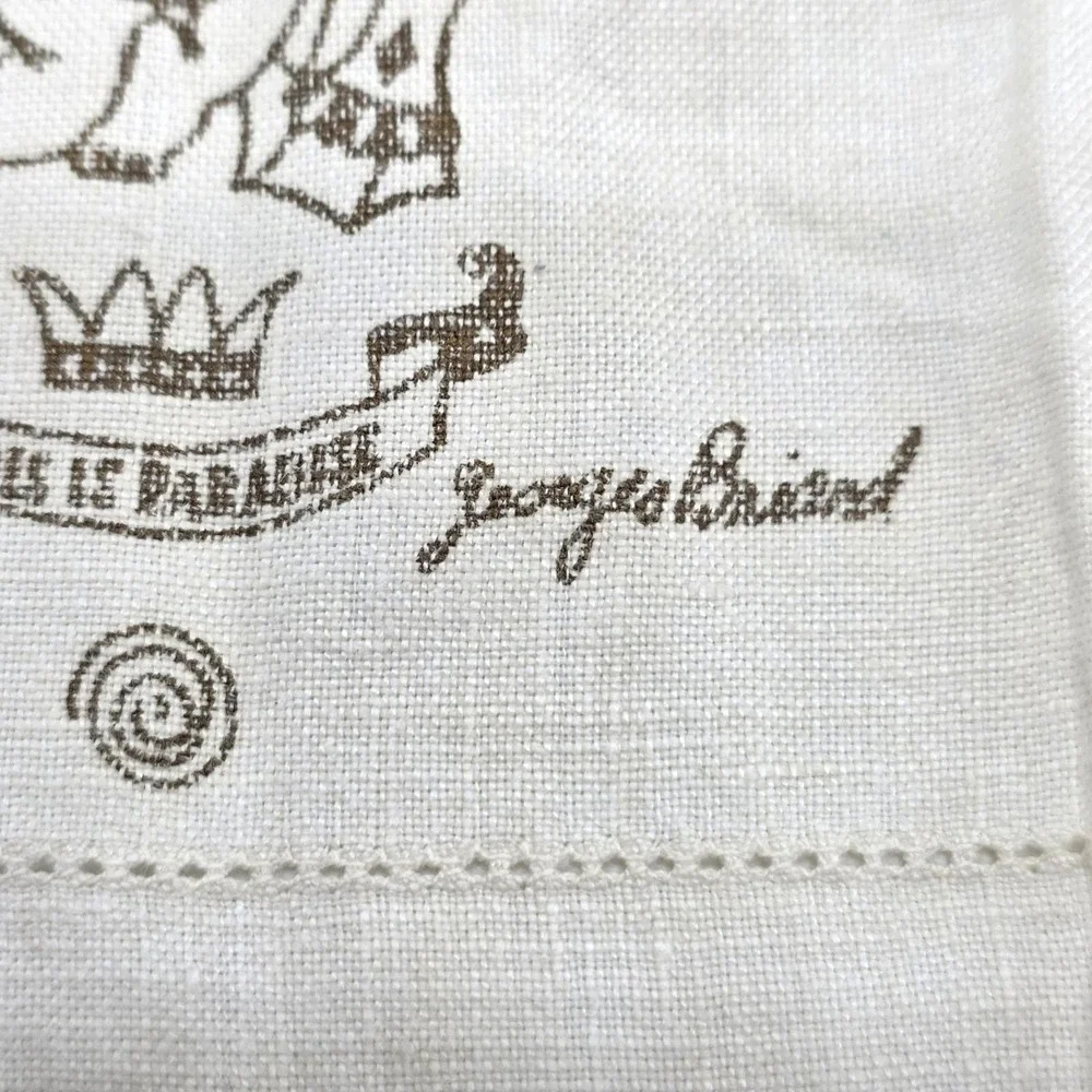 VTG Georges Briard‎ This is Paradise Placemats Guest Bar Towels Set of 2 MCM